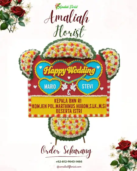 Papan Bunga Pernikahan Sebawi